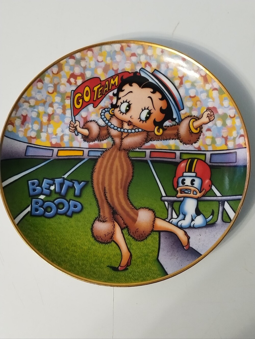 1994 "Homecoming Queen" Betty Boop Cheer Plate With Gold Trim